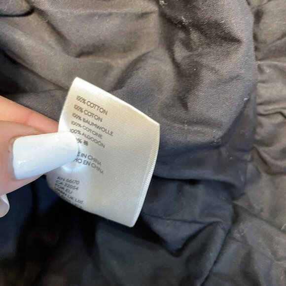 Free People Shoulder Ruched Collar Button Up Mini Dress Black Medium M - Picture 6 of 7